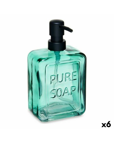 Distributeur de Savon Pure Soap, Vert Cristal 570 ml, Lot de 6
