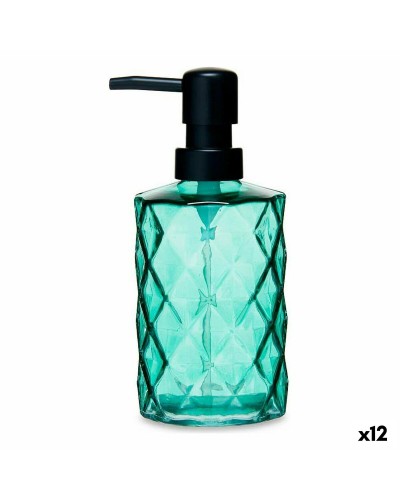 Distributeur de Savon Vert Cristal Diamant Plastique 410 ml
