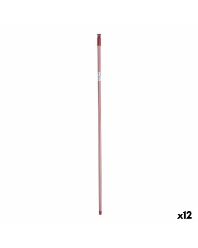 Bezemsteel Strepen 2,3 x 130 x 2,3 cm Rood Metaal (12 Stuks)