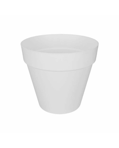 Pot de fleurs Elho Loft Urban Rond Blanc - Diamètre 40 cm | Pour Plantes d'Intérieur et d'Extérieur
