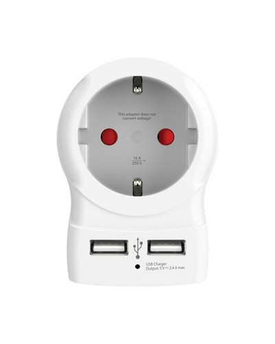 Sovitin Skross 1500282 USB x 2 Eurooppalainen 2,4 A