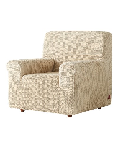 Belmarti Bali Elasthische Sesselhusse Elfenbein - Maße: 70-110 x 40-65 x 80-110 cm
