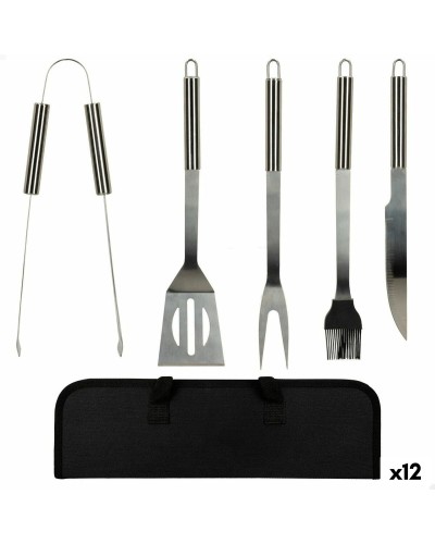 Kit d'outils BBQ Aktive en silicone et acier (5 pièces) | 7,5 x 35 x 1,9 cm
