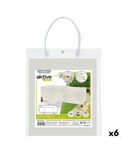 Aktive Schutzhülle für Tische | 6 Stück | Polyethylen | 200 x 60 x 130 cm
