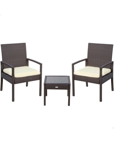 Set med bord och 2 fåtöljer Aktive