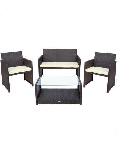 Aktive Gartenmöbel Schwarz: Tisch- und Stuhlset aus Metall für den Außenbereich
