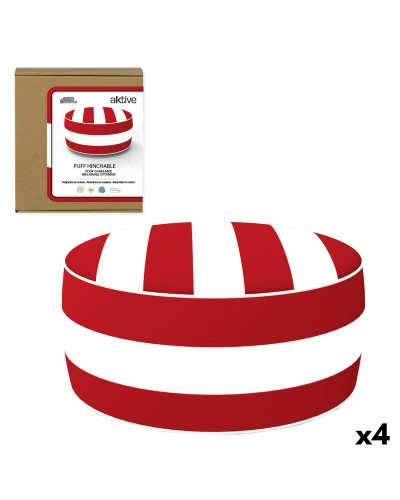 Aktive Aufblasbarer Hocker Streifen Kolonialstil 4 Einheiten, 53x23x53 cm
