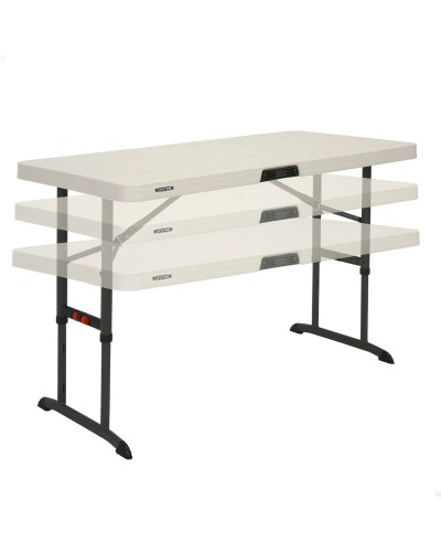 Lifetime Table Pliante Crème 122 x 86 x 61 cm - Acier et Plastique

