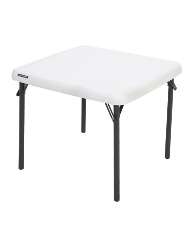 Mesa Lifetime Blanca Plegable para Niños - 61x53,5x61 cm - Acero y Plástico
