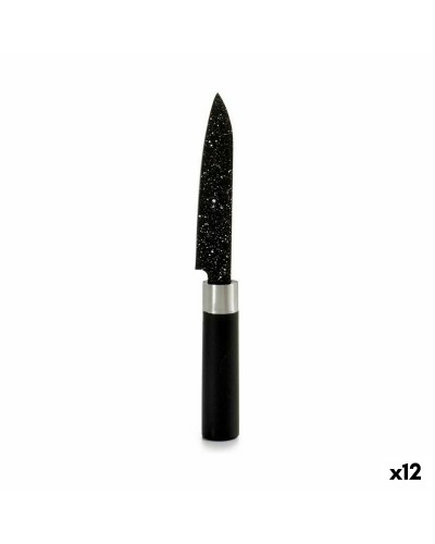 Coltello Spelucchino Marmo 2,5 x 20,5 cm, Acciaio Inossidabile, Nero (12 Unità)