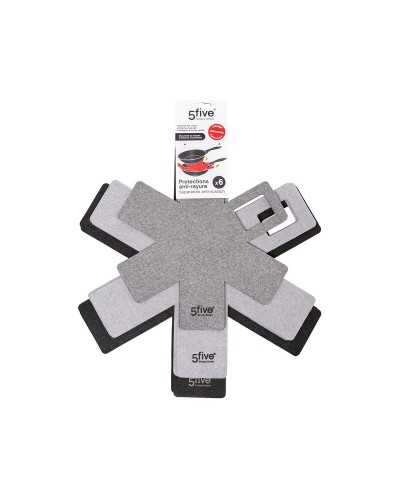 5five Antihaft-Pfannenschoner 6er-Set | Schützt vor Abrieb | Kratzfest und hitzebeständig
