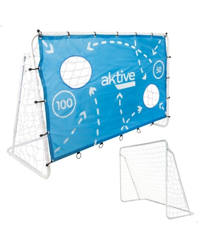 Filet de football Aktive 182x91x122cm - Remplacement de but de football résistant
