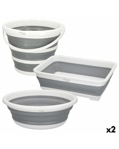 Aktive Set 2 Cubes de Rangement Pliables en Tissu - Organisation Maison
