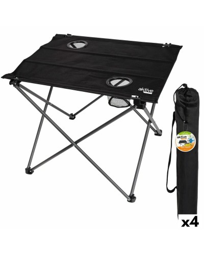 Taitettava Pöytä Aktive Musta Teksiili 61 x 51 x 50 cm (4 osaa)