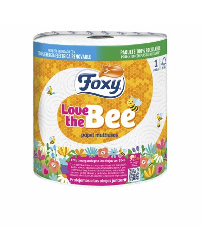 Foxy Love the Bee - Papel de Cocina Resistente y Absorbente, Maxi Rollo
