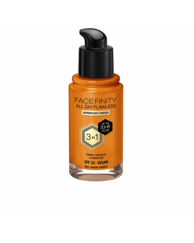 Max Factor Face Finity All Day Flawless 3in1 W91 Warm Amber - Make-up Grundlage SPF20 30ml
