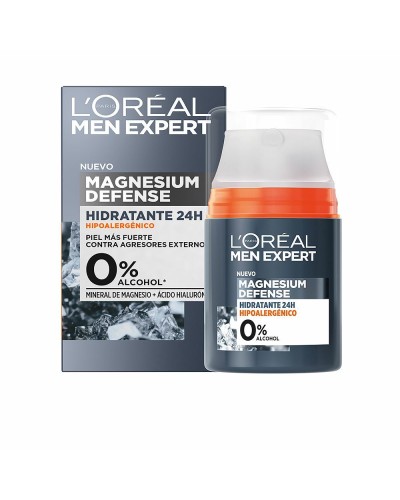 Hydraterende Gezichtscrème L'Oreal Make Up Men Expert Magnesium Defense 24 uur 50 ml