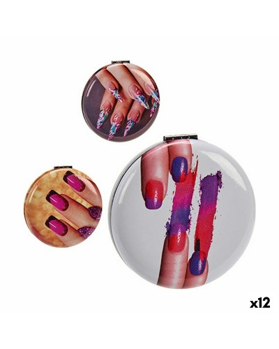 Taschenspiegel Kristall, Kunststoff, 8cm - 12er Set - Tragbar & Praktisch
