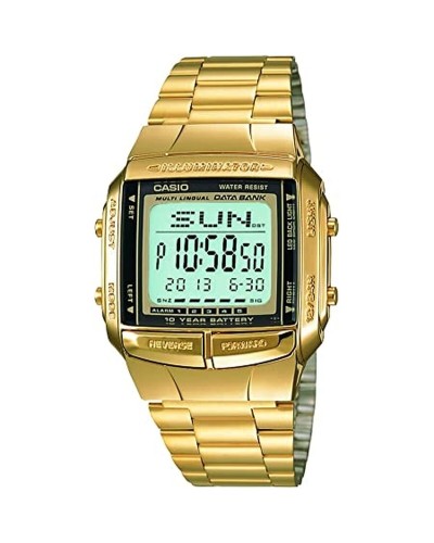 Miesten rannekellot Casio DATABANK Kullattu (Ø 38 mm)