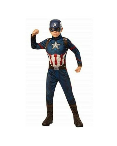 Disfraz para Niños Captain America Avengers Rubies 700647_L Azul Blanco Rojo Plateado Plata L