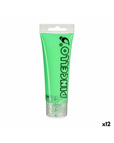 Neon Green Acrylic Paint 75 ml (Pack of 12)
