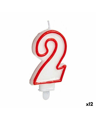 Candele Numeri 2 Compleanno - Set 12 Pz - Decorazioni Torta Festa
