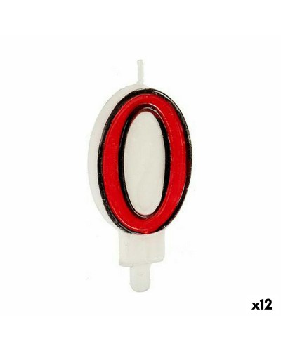 Candele Compleanno Numero 0 - 12 Pz - Decorazione Torta Festa
