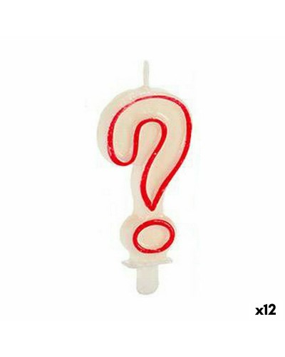 Candele Compleanno Bianco Rosso - 12 Pezzi - Decorazioni Feste

