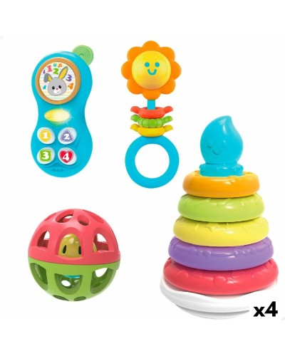 Winfun Set Juguetes Bebé 4pz - Cubos, Sonajeros, Diversión 13x20cm
