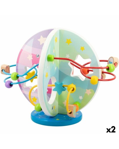 Woomax Centro Attività Legno: 2 Unità, Puzzle, Incastri, +18 Mesi
