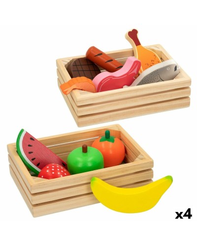 Woomax Set Alimentos de Juguete de Madera - 12 Piezas - Cocina Infantil
