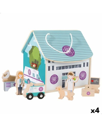 Playset Woomax Dierenarts 9 Onderdelen 4 Stuks 19 x 18 x 19 cm