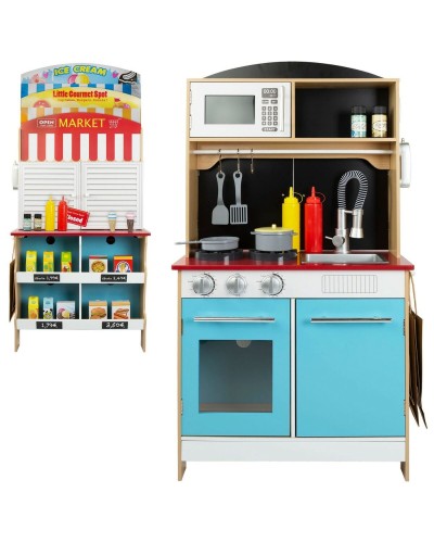 Cuisine Jouet Play & Learn - 60x109x40cm - Bois, Interactive
