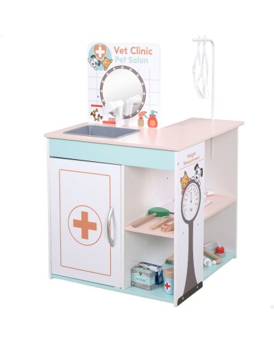 Teamson Kids Vet Clinic - Set Gioco Veterinario in Legno, Educativo & Divertente

