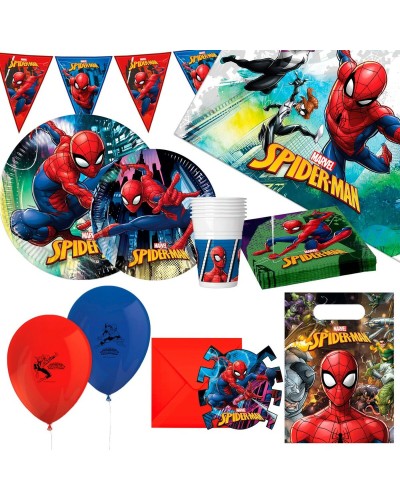 Set feestartikelen Spider-Man 66 Onderdelen