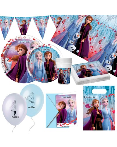 Frozen: Set Festa Compleanno 66 Pezzi - Decorazioni e Party a Tema
