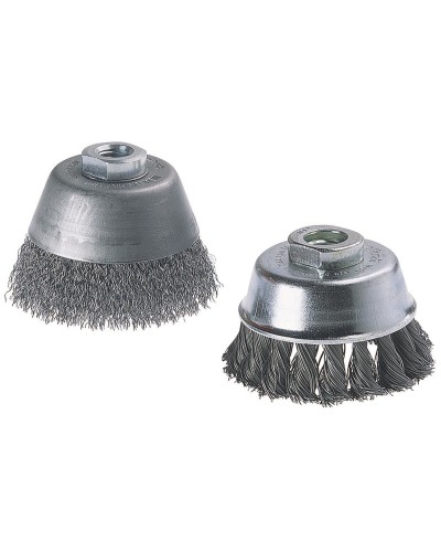 Wolfcraft Cup Brush for Cleaning, Sharpening and Smoothing Surfaces
