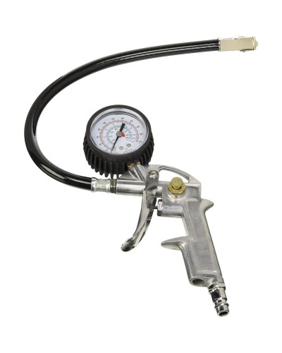 All Ride Tire Inflator Gun with Pressure Gauge - Car Motorcycle Bike
