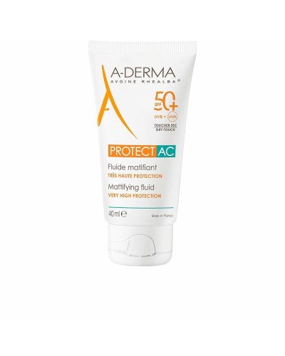 A-Derma Protect AC: Fluido Idratante Opacizzante Viso - Pelle Impura 40ml

