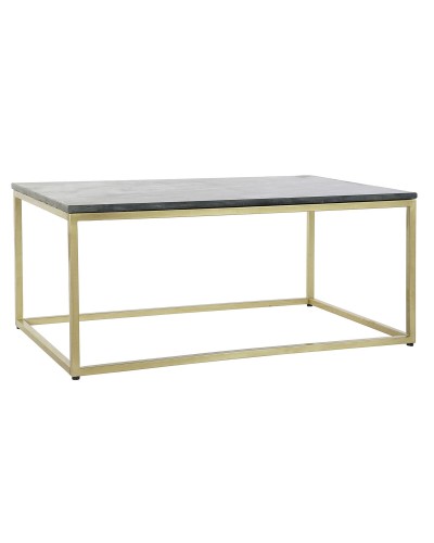 Mesa de Centro DKD Negro Mármol Hierro, 100 x 61 x 43 cm - Para Salones Modernos
