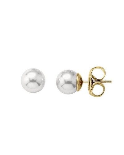 Majorica Boucles d'Oreilles Femme Perle Blanche Classique - Élégantes et Raffinées
