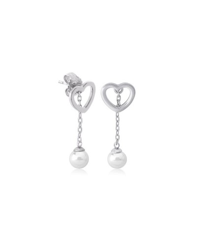 Majorica Boucles d'Oreilles Femme Perle Blanche Classiques - Élégantes et Raffinées

