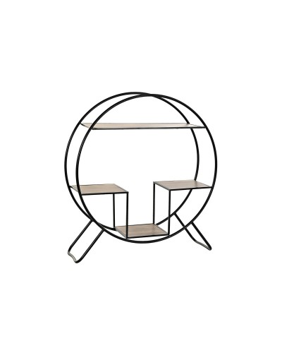 Estantería DKD Home Decor Gris/Negro Metal/Abeto 90x30x100 cm para Organización del Hogar
