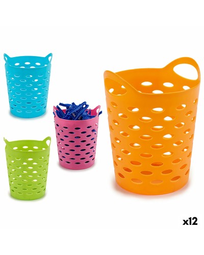 Pyykkipoikakori Keltainen Sininen Oranssi Pinkki polystyreeni 14 x 17 x 14 cm (12 osaa)