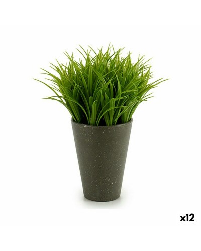 Plante Artificielle Vert Gris 11x18x11cm - Décoration Réaliste pour Intérieur - Lot de 12
