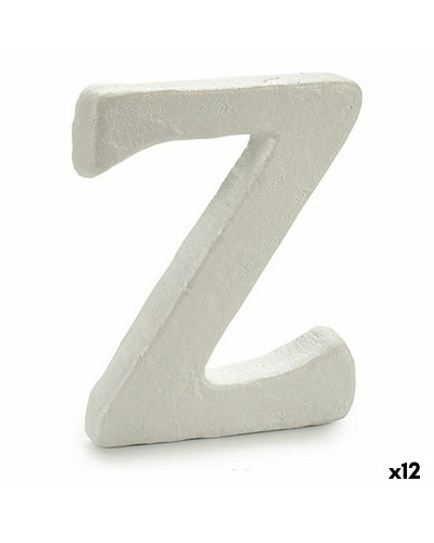 Lettera Z decorativa in polistirene bianco, 1 x 15 x 13,5 cm (12 pezzi), per decorazioni fai-da-te