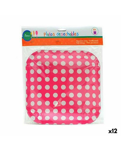 Bordenset Punten Wegwerpbaar 24 x 2 x 19 cm (12 Stuks)