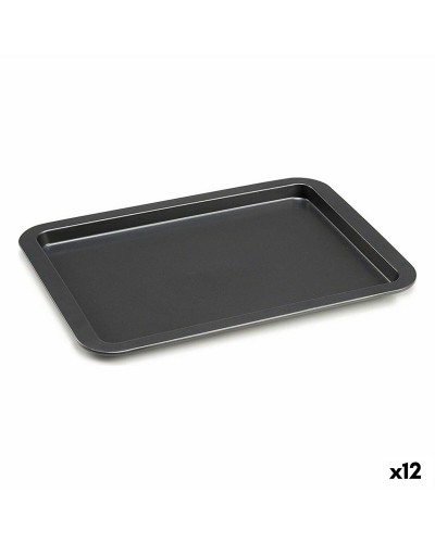 Ovenschaal Grijs Metaal 48 x 3 x 33,5 cm (12 Stuks)