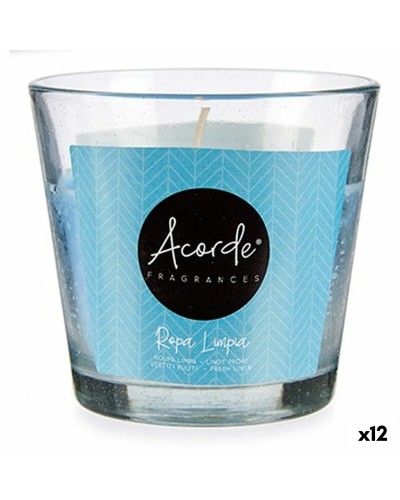 Velas Perfumadas Ámbar Ropa Limpia, Paquete de 12, Fragancia Intensa para Ambientes.

