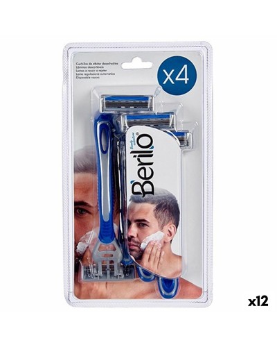 Rasoirs Jetables Bleus - Lot de 12 Pièces - Pratiques et Économiques
